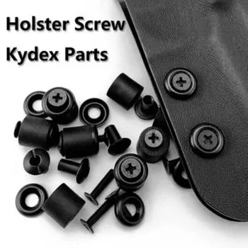 Pack of 4 Sets Black Tactic Screws DIY Slotted Posts Cross Head Screws Set DIY Kydex Leather Holsters Sheath Screw Set 24BD large-4 set