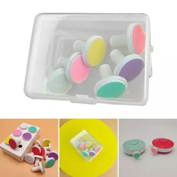 Упаковка из 6 шт. электрических насадок для детского триммера для ногтей, шлифовальные головки, безопасные и простые советы по уходу за ногтями младенцев 2