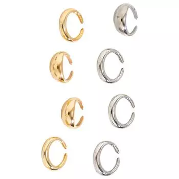 Pack of 8 Elegant Finger Rings Geometric Rings Party Accessories Unique Weddings Rings Alloy Texture for Casual Outfits