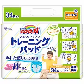 Pad Free Goon Anshin Training 34 sheets 37cm [Training Size] белый