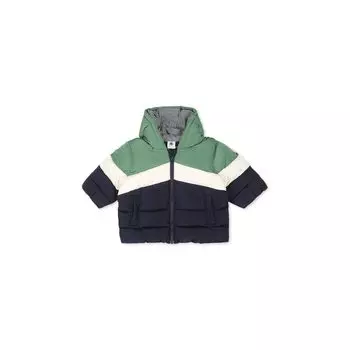 Padded Jacket A0B43 18 months 81cm [Petit Bateau] Green/Multicolor