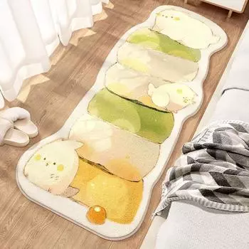 Padded with Imitation Cashmere Bedroom Bed Blanket Modern Long Strip Master Bedroom Living Room Window Bathroom Plush Carpet 40 * 60cm crystal velvet