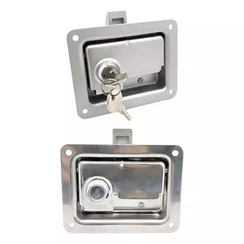 Paddle Handle Latch Tool Box Lock Flush Mount Replacement Door Lock 4.4x3.4inch with Two Keys for Special Vehicle Sturdy