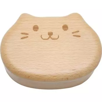 Padou Animal Wood Hollowed Lunch Box 300 мл Натуральный бук Твердая древесина Натуральный материал Деревянная тарелка Bento Посуда для детей Детская тонкая x 14 x бежевый