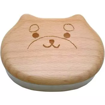 Padou Animal Wood Hollowed Lunch Box 300 мл Натуральный бук Твердая древесина Натуральный материал Деревянная тарелка Bento Посуда для детей Детская тонкая x 14 x бежевый