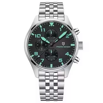 Pagani Design Часы Сделано в Японии SEIKO VK67 Механизм Пилотные часы Хронограф Корпус из нержавеющей стали В комплекте Водонепроницаемые деловые часы для офиса