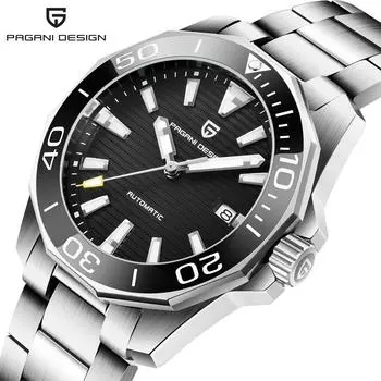 PAGANI DESIGN Лучший бренд Японии Механические мужские часы Модные повседневные часы из натуральной кожи Tourbillon Moon Phase Leather Relojes Hombre