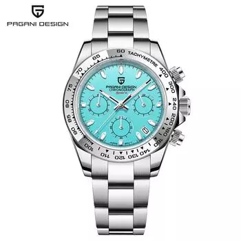 PAGANI DESIGN новые мужские кварцевые наручные часы с безелем из нержавеющей стали, роскошные мужские часы с хронографом из сапфирового стекла VK63