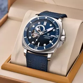 Pagani Design Новые роскошные мужские часы топ-бренда с коробкой 200 м водонепроницаемые автоматические мужские механические часы TMI NH39