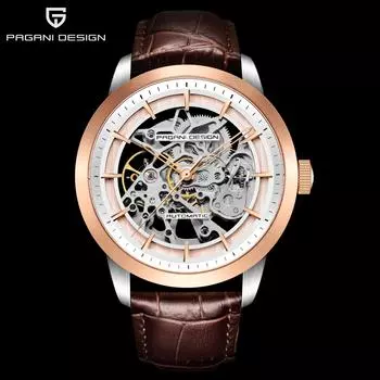 Pagani Design Новые роскошные мужские часы высшего бренда с коробкой 30 м водонепроницаемые полые модные автоматические мужские механические часы
