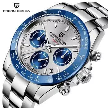 PAGANI Дизайн Мужские Часы Брендовые Роскошные Водонепроницаемые Кварцевые Часы Из Нержавеющей Стали Мужская Мода Повседневный Спорт