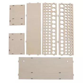 Paint Brush Holder 67 Holes Wall Mountable Detachable Wooden Paint Brush Stand for Pencils Makeup