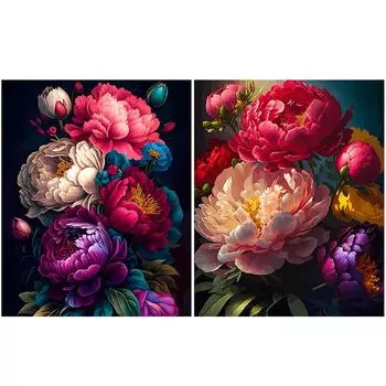 Paint By Numbers Kit On Canvas DIY Oil Art Hibiscus Picture Home Wall Decor ~G H4443