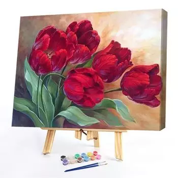 Paint By Numbers Kit On Canvas DIY Oil Art Rose Picture Home Wall Decor50x40cm #