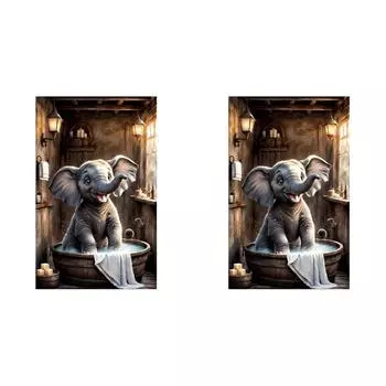 Paint By Numbers Kit On Canvas DIY Oil Art Elephant Picture Home Decor40x65cm