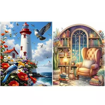 Paint By Numbers Kit On Canvas DIY Oil Art View Picture Home Wall Decor40x50cm A114