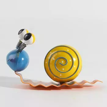 Painted Snail Iron Art Hanging Decoration Metal Crafts Decoration Creative Outdoor Courtyard Garden Decoration Wall Hanging жёлтый
