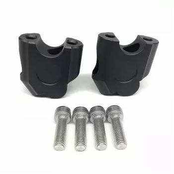 Pair CNC Aluminum 22MM 7/8 Hand Bar Handlebar Riser Clamps For Motor Universal