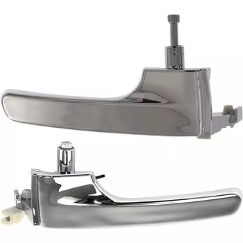 Pair Interior Door Handle For 2008-2012 Jeep Liberty Front or Rear Left and Right Chrome Plastic