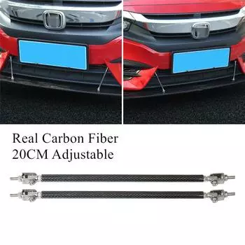 Pair Of 20 Cm Adjustable Front Bumper Spoilers, Dividers, Tie Rod Holders, Supports