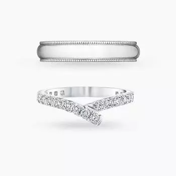 Пара колец, бриллиантовое кольцо для имитации свадьбы, мужская и женская церемония, предложение руки и сердца, плоское сменное кольцо, подарок на День святого Валентина