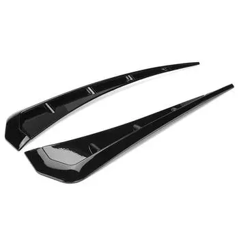 Pair R-Style Glossy Black Car Front Fender Vents Fits For Honda Civic 2016-20 US