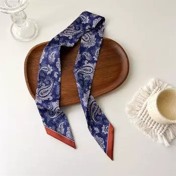 Узкий шарф для волос с принтом пейсли, женская мода, весна-лето, украшение, узкие маленькие длинные ленточные шарфы, галстуки для сумки 6x97cm