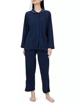 Pajama Care Dot Hospital Hospital японский размер M эквивалент [Airin] комплект, женская пижама, выкройка, женская ночная одежда, одежда, одежда, темно-синий, тёмно-синий