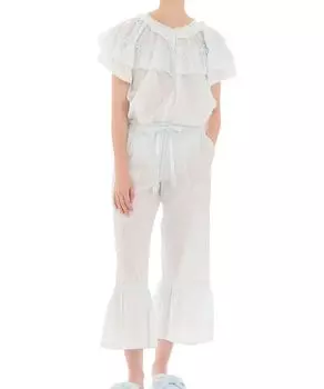Pajama Set Classical Pajamas Blue [Narue] 60/Lawn Women s синий