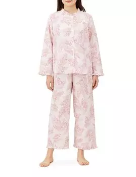 Pajama Set Gauze Ruffle Pajamas Pink [Narue] 50/Double Mimosa-like Women s розовый