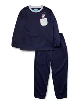 Pajama Set Kids Boys Mickey Room Wear Pajamas Top and Bottom Set [Disney] тёмно-синий