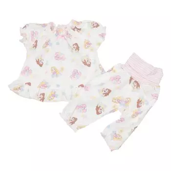 Pajama Set Minnie Princess Short Sleeve Pajamas Cotton Belly Band Baby Baby Pajamas Girls Princess [Disney] 100%