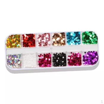 Пайетки для ногтей Мишура Чешуйки Ногти Глаза Макияж 6-15x5cm_Multicolor_08