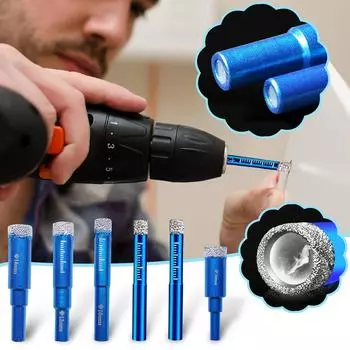 Пайка, сухое сверление, сверло для керамической плитки, многофункциональный открывалка для стеклянных отверстий A