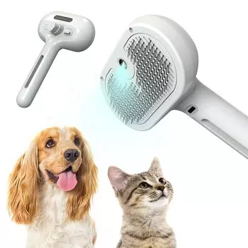 PAKESI Pet Cat Steam Round Head Bead Gentle on the Removes Tangled Long Hair and Short Comb for Cats and Dogs Brush, Brush, Brush, Anti-Static, Pin,