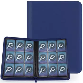 PAKESI Star Card Card 9 вмещает 360 карточек из полиуретана Star Cards и других коллекционных карточек Star Card File File, Pockets, Cards, Collection, Cards, (синий) синий