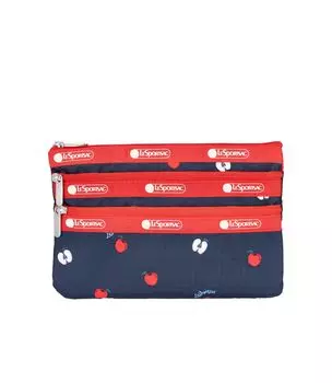 Пакет 3ZIP Red Delicious [LeSportsac] [Официальный] COSMETIC/7158 Темно-синий/Красный