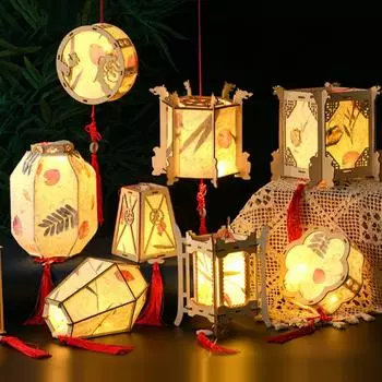 Пакет Blossom Flower Light Lamp Handheld Luminous DIY Chinese Lantern Party Lighting Lanterns 13