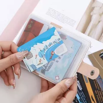 Пакет для карт с цветочным принтом, 20 слотов для карт, чехол для карт большой емкости, противоугонный держатель для кредитных карт, карманный чехол, кошелек, сумка-кошелек