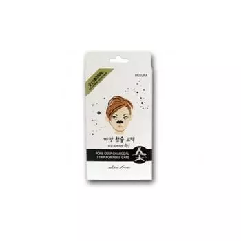 Пакет для носа Nesura Nose Pack от Cham Charcoal Skin Free Black 8 шт. Пакет для носа от Cham Charcoal