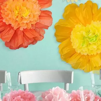 Пакет из 3 цветов своими руками Джамбо бумажные цветы Трехмерные бумажные цветы Большие бумажные цветы 60 см