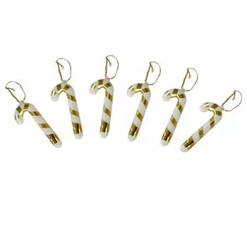 Пакет из 6 рождественских украшений, подарочная рождественская конфета для рождественских елок