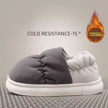 Пакет каблук домашние хлопковые тапочки нескользящие теплые зимние пара толстая подошва внешняя одежда 40-41
