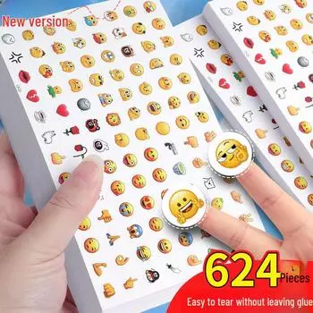 Пакет наклеек QQ Emoji: Справочник по креативным, милым и забавным мультяшным выражениям (Новая версия)