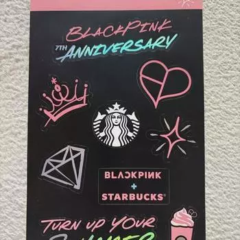 Пакет наклеек Starbucks Blackpink