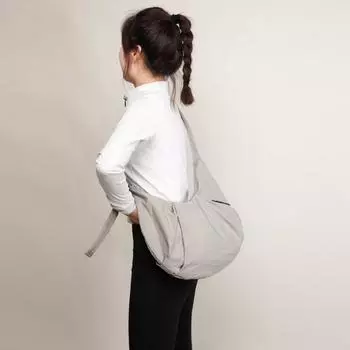 Пакет однотонный цвет простая большая вместительная сумка через плечо мужская и женская сумка для верховой езды спортивная ветрозащитная нейлоновая сумка для пельменей серый