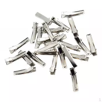 Пакет плоских заколок из кожи аллигатора с одним зубцом, сделанных своими руками 32mm 30pcs