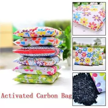 Пакет с бамбуковым углем, автомобильные аксессуары, мешок с углем, дезодорант, мешок с активированным углем (50 г в случайном порядке) 50g 1 pack