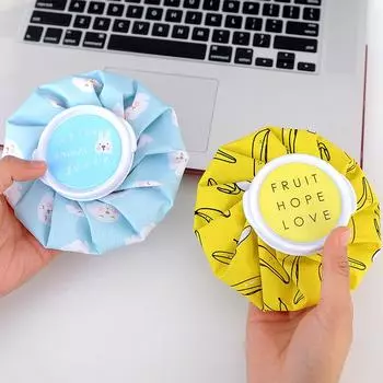 Пакет со льдом из мультяшной ткани Повторяющийся холодный горячий пакет Физическое охлаждение Упражнение Холодный горячий пакет Летний охлаждающий водяной пакет со льдом rabbit 14.5cm розовый