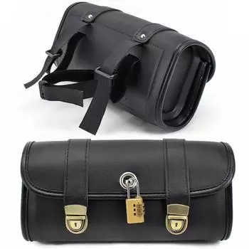 Пакет запчастей для мотоцикла + набор инструментов Harley Cruise Prince + ретро-сумка Knight, боковая сумка, передняя и задняя сумка с замком 27.5cmx10cmx13cm чёрный